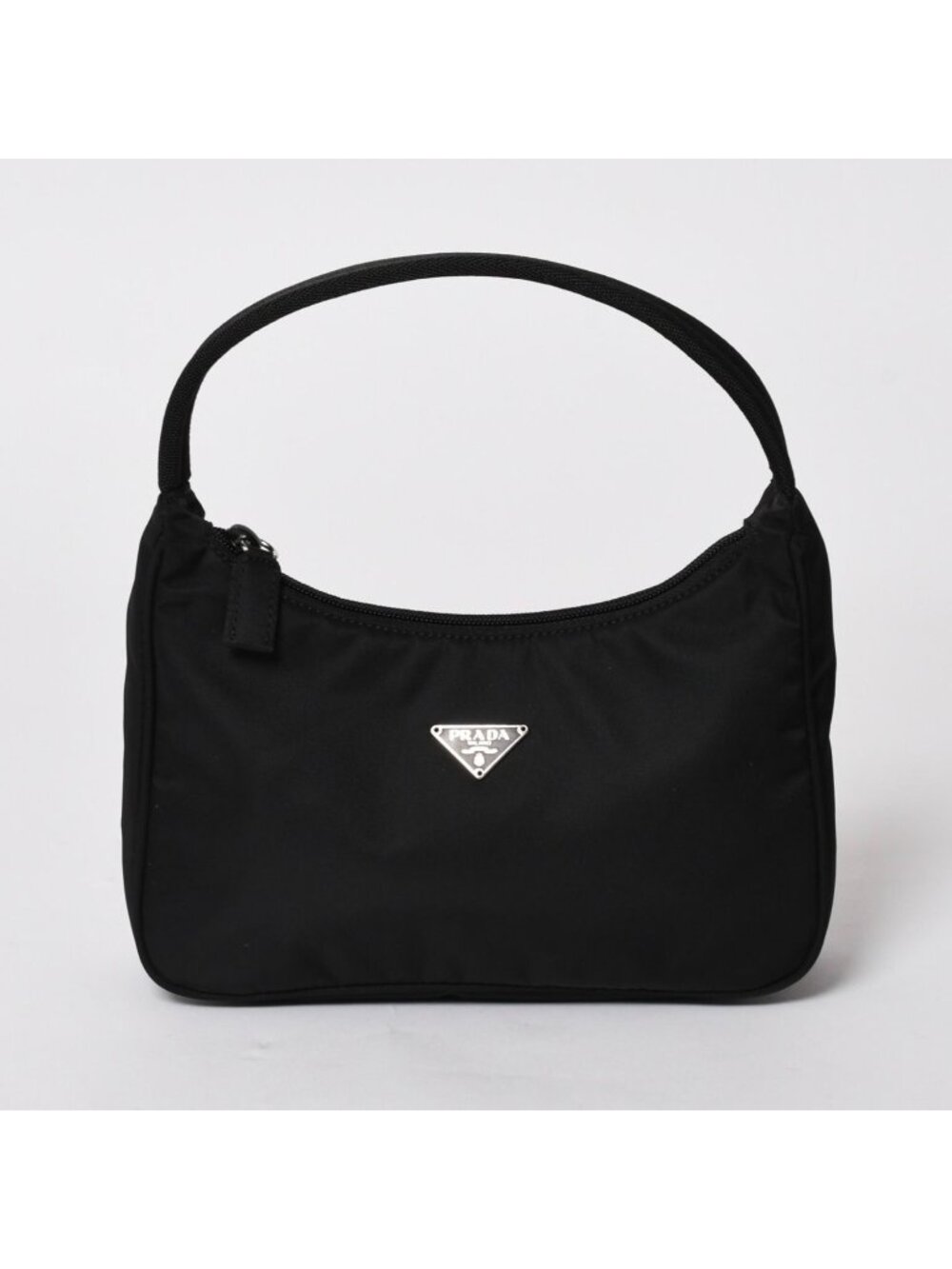 Prada Hobo Handbag Nylon Black